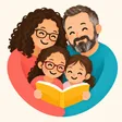 Logo de MaPa, une famille réunie autour d’un livre