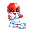 MyMediBox logo with Boxy, the medical assistant